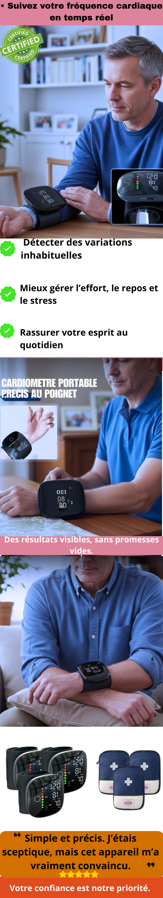 MONITEUR DE RYTHME CARDIAQUE INTELLIGENT