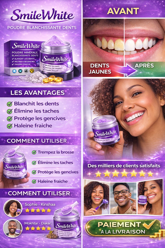 Poudre Minérale Blanchissante Dents – Sourire Blanc Naturel