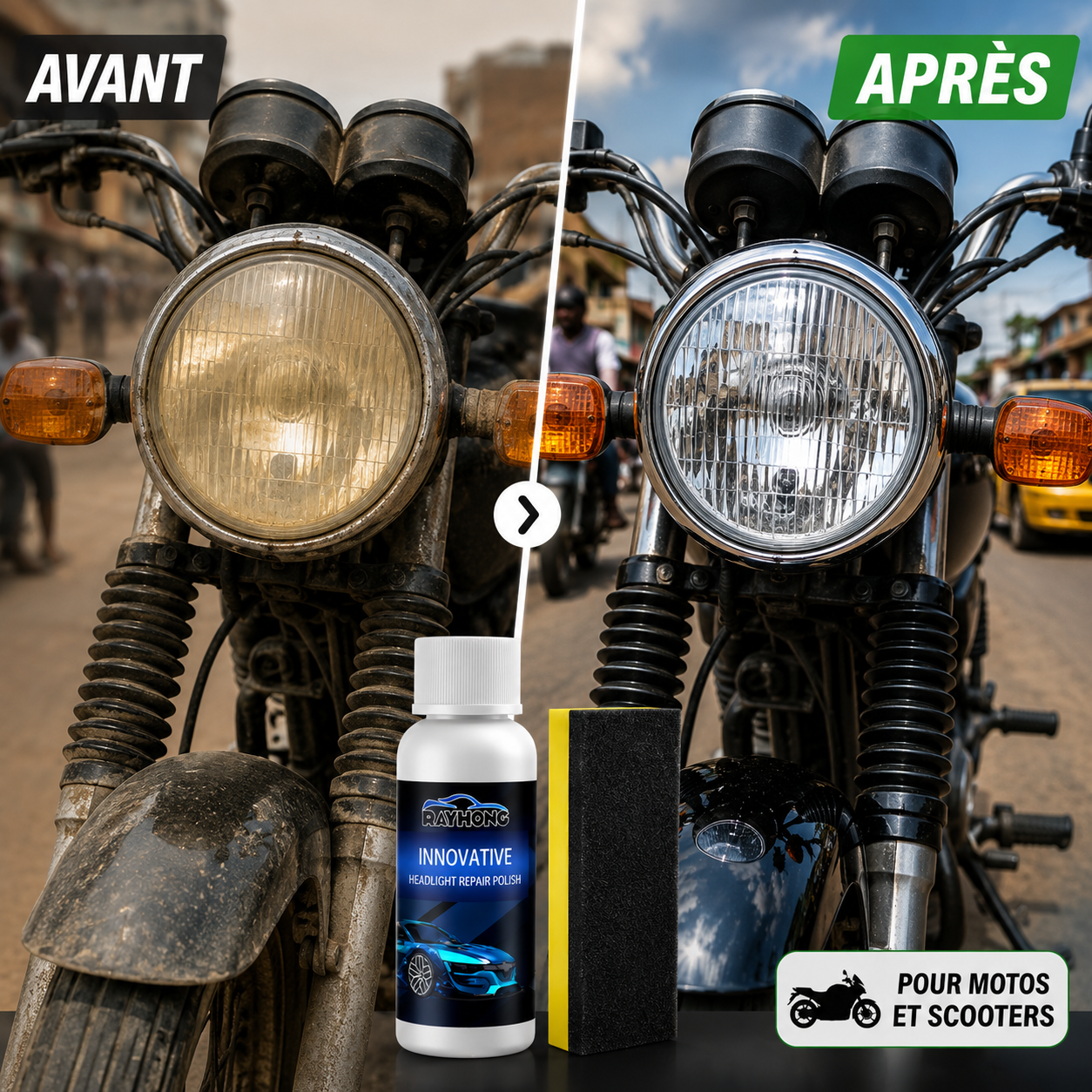 Kit rénovateur de phares pour voitures et motos