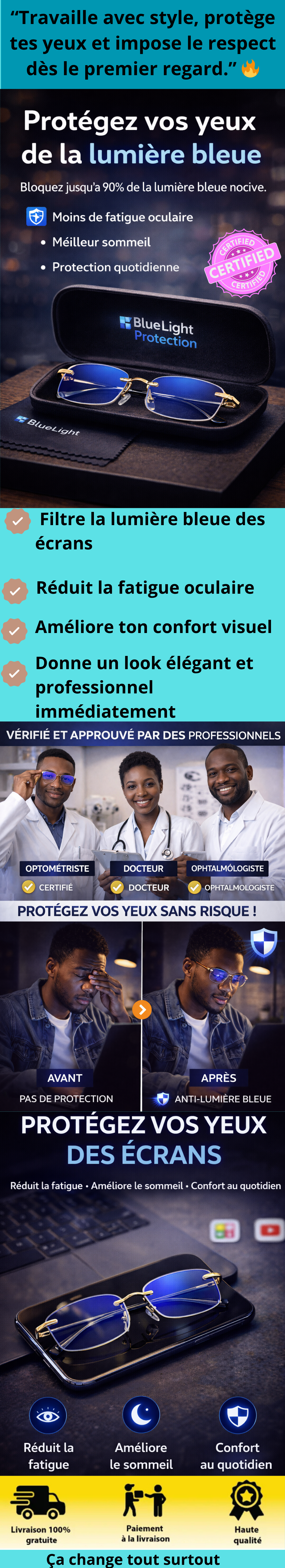 Travaille comme un boss 💼 Protège tes yeux 👁️ Et impose ton style 😎