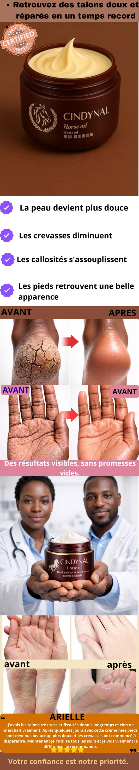 Crème Réparatrice Anti Crevasses Pieds et Main